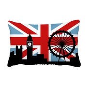 英国米字旗大本钟伦敦眼抱枕靠枕腰枕沙发靠垫双面含芯礼物