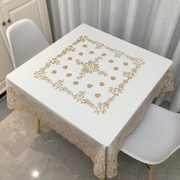 正方形桌布防水防油防滑免洗pvc塑料餐桌布台布田园家用八仙桌布
