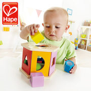 德国Hape E0407六角分类积木盒儿童积木木制宝宝启蒙益智玩具周岁