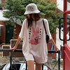 HChen韩国直邮超可爱兔子公仔出街甜美字母宽松短袖长T恤
