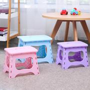 加厚塑料折叠凳 换鞋凳客厅浴室省空间儿童成人便携式火车小凳子