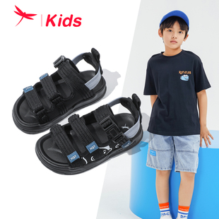 红蜻蜓男童鞋鞋夏季罗马凉鞋可爱卡通透气小学生沙滩鞋软底