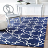 时尚地中海蓝白格子(白格子，)手工腈纶地毯，现代客厅茶几卧室满铺样板间地毯