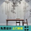 新中式竹林水墨意境大气客厅，沙发背景墙纸书房，办公室壁纸茶楼壁画