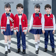 幼儿园园服秋冬装套装纯棉大合唱团演出服班服英伦风中小学生校服