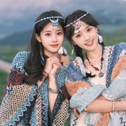 云南川西旅游披肩女民族风外搭装饰新疆西藏穿搭女装户外披风斗篷