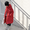 韩国童装儿童羽绒服中长款过膝加厚冬装，男童女童宝宝学生洋气外套