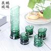 日式创意玻璃竹节酒杯套餐，人工吹制原色，水晶玻璃杯酒器清酒壶水壶