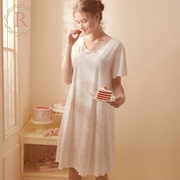 RoseTree孕妇纯棉睡裙夏季短袖中长款月子服日系少女家居服睡衣裙