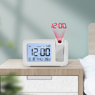 日本多功能投影闹钟智能时钟学生，用创意投射表床头电子钟起床神器