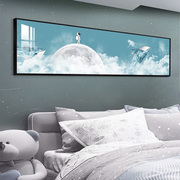 现代简约床头装饰画宇宙星球儿童房卡通画太空宇航员客厅卧室挂画