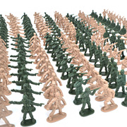 军事二战小兵人模型套装12款式士兵玩具军人打仗迷你2.8厘米1英寸