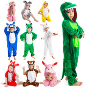 圣诞节儿童表演服装恐龙青蛙小兔子狐狸小鸭子动物演出服小狗衣服