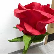定制玫瑰花朵单只单支型大红拍照级大人造假花花束