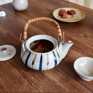 日本万古烧紫砂茶壶茶杯炖盅日式料理土瓶蒸创意瓷器海鲜汤壶单人