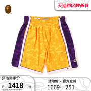 BAPE×M&N男装春夏迷彩洛杉矶湖人NBA球队篮球短裤153903I