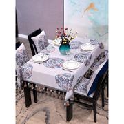 现代中式简约餐桌布长方形盖布，1202家居布艺客厅，台布防尘布椅垫(布椅垫)
