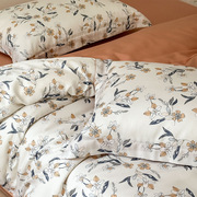 床上四件套天丝4件套夏季亲肤床单被套床品套件，床笠款小清新欧式
