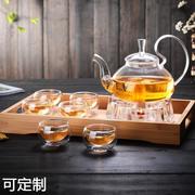 玻璃茶具套装花茶壶套装整套耐热玻璃红茶花草功夫茶具玻璃壶