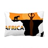 非洲大草原大象黑人女性抱枕靠枕腰枕沙发靠垫双面含芯礼物