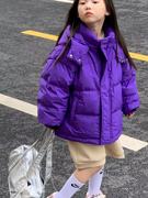 反季儿童羽绒服男女款加厚面包，服冬季短款亲子装，韩版母女冬装外套