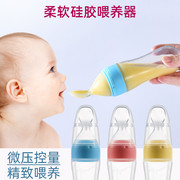 日本软勺婴儿米糊奶瓶硅胶吸盘辅食餐具挤压喂养宝宝吃饭米粉米糊