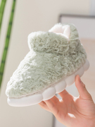 儿童棉拖鞋女童冬季2023包跟毛绒保暖室内家居中大童儿童棉鞋