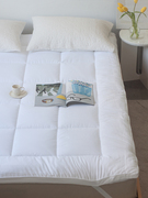 日式简约纯色素白全棉软床垫可折叠秋冬季加厚床褥1.5/1.8m双人床