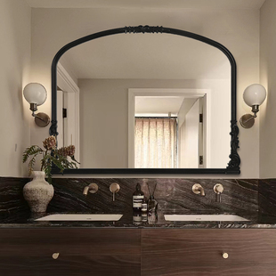 法式复古浴室镜壁挂式卫生间镜子，卧室桌面高级化妆镜，大师设计定制