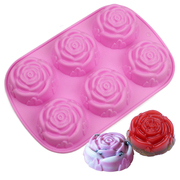 花型硅胶手工皂模具玫瑰布丁慕斯甜点烘焙工具自制香皂蜡烛滴胶模