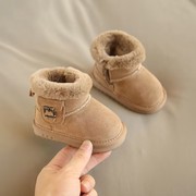 宝宝雪地靴冬季鞋子软底一岁婴儿，加绒加厚棉鞋女宝学步鞋男童棉靴
