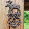 欧式复古怀旧铸铁工艺品复古麋鹿，门敲仿古门拉手庭院家居门头壁饰