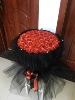 手工丝带缎带玫瑰花成品花束红色系手工花束情人节生日礼物