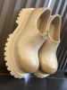 米奇复古做旧大头皮鞋女2024春脏脏鞋一脚蹬厚底增高低帮单鞋