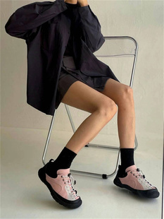 韩国东大门2023秋真皮休闲小众时尚设计感系带拼色运动鞋子女