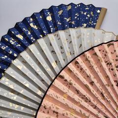 空白洒金彩色苏工文玩折扇 9寸18方水磨玉竹扇骨书法创作工艺扇子