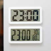 温度湿度时钟电子钟表挂墙桌面，磁吸冰箱厨房大数字磁铁闹钟贴墙
