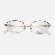 日本Charmant夏蒙眼镜框半框女款线钛超轻纯钛小脸复古眼镜架1699