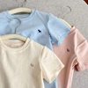 100-160码 24夏款 男童女童儿童宝宝奶油色系弹力短袖T恤半袖背心
