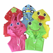 动物造型儿童雨衣m韩国卡通学生可爱印花雨披男女童宝宝雨衣雨具