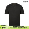 Thug Club 24春夏男士纯色棉质金属logo休闲上衣短袖套头T恤