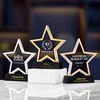 水晶奖杯金属奖牌创意企业年会优秀员工奖杯定制五角星纪念品