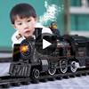 火车玩具轨道高铁模型儿童男孩电动蒸汽动车生日礼物益智3岁4岁三
