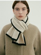 外单高品质 山羊绒围巾针织男女通用纯色保暖披肩围脖两用