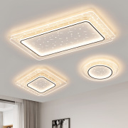 亚克力LED吸顶灯极简现代薄卧室客厅大灯智能无极调光遥控可110V