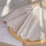 日式好物精致纯棉布刺绣蕾丝，花边布料窗帘裙摆，服装装饰材料宽27cm