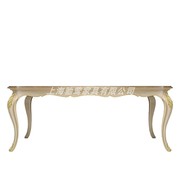 驰莺欧式实木餐桌椅，组合法式轻奢餐台，布艺餐椅长方形雕花饭桌