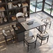 功夫茶桌椅组合岩板轻奢泡茶桌套装现代简约家用办公室一体小茶台