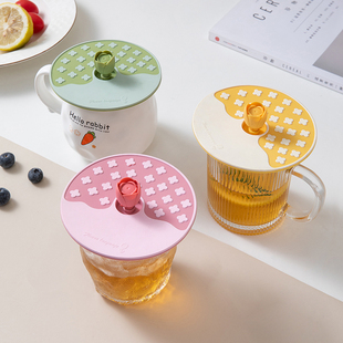 杯盖食品级硅胶陶瓷杯盖子密封防尘马克杯盖通用茶杯盖单卖杯子盖