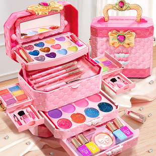 儿童化妆品玩具套装无毒新年小女孩的生日礼物女童公主彩妆盒全套
